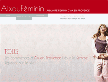 Tablet Screenshot of aixaufeminin.com